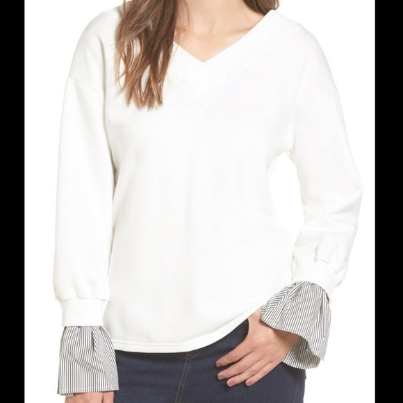 J.O.A. Los Ángeles Ruffle Cuff Sweatshirt - Picture 2 of 8